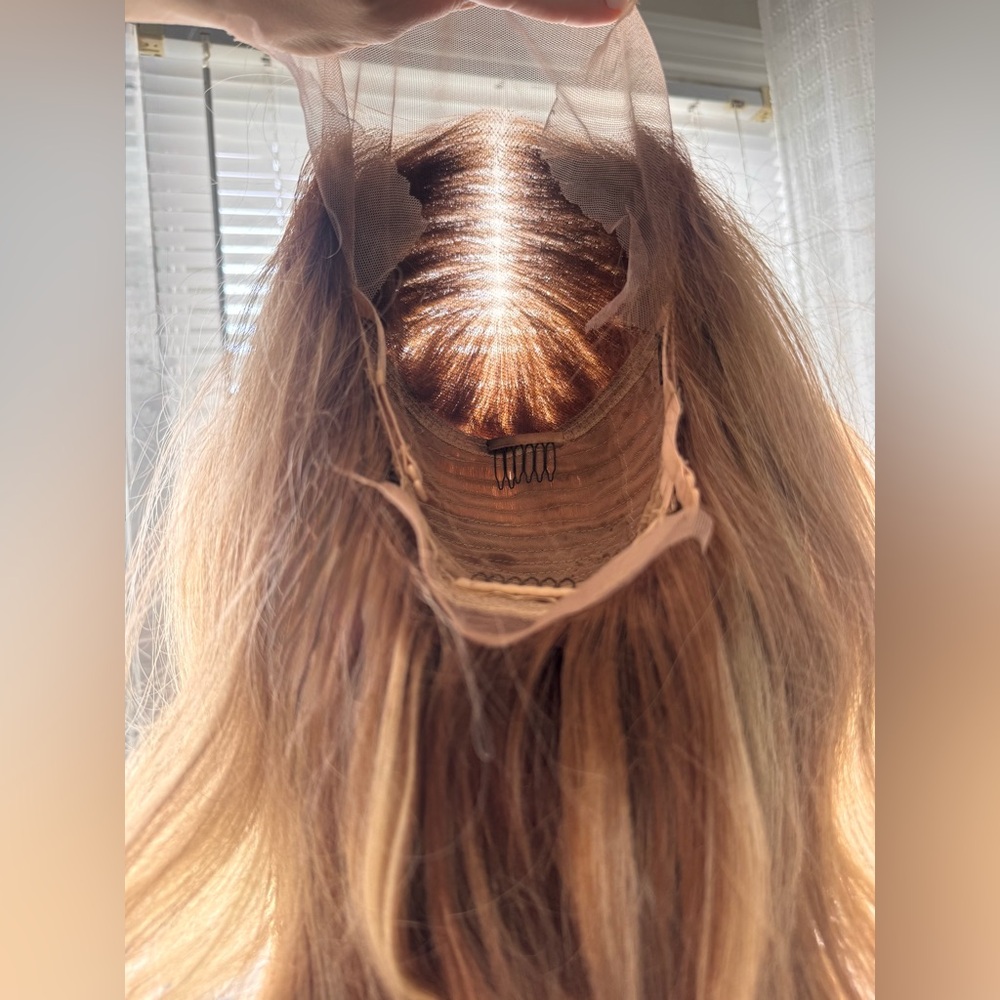Rich Girl Vibe Balayage Blonde Highlight HD Transparent Lace Front HumanHair Wig - Picture 14 of 16